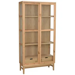 DAHEIM Vitrine Hazelton Holz Beige Natur