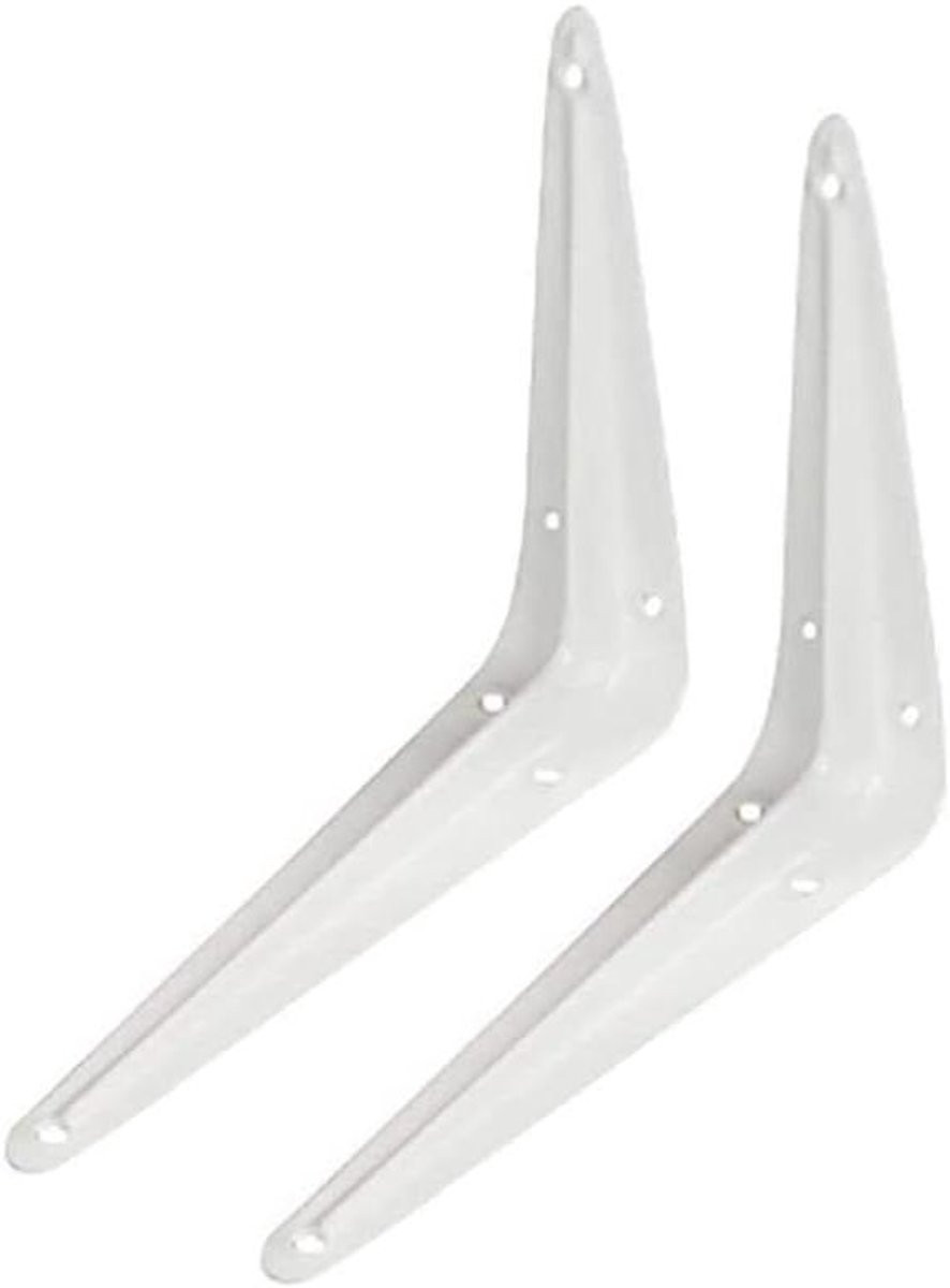 Witte plankbeugels van 10 cm voor wandmontage en decoratie