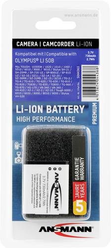 Ansmann LI-50B Kamera-Akku ersetzt Original-Akku (Kamera) LI-50B 3.7 V 730 mAh