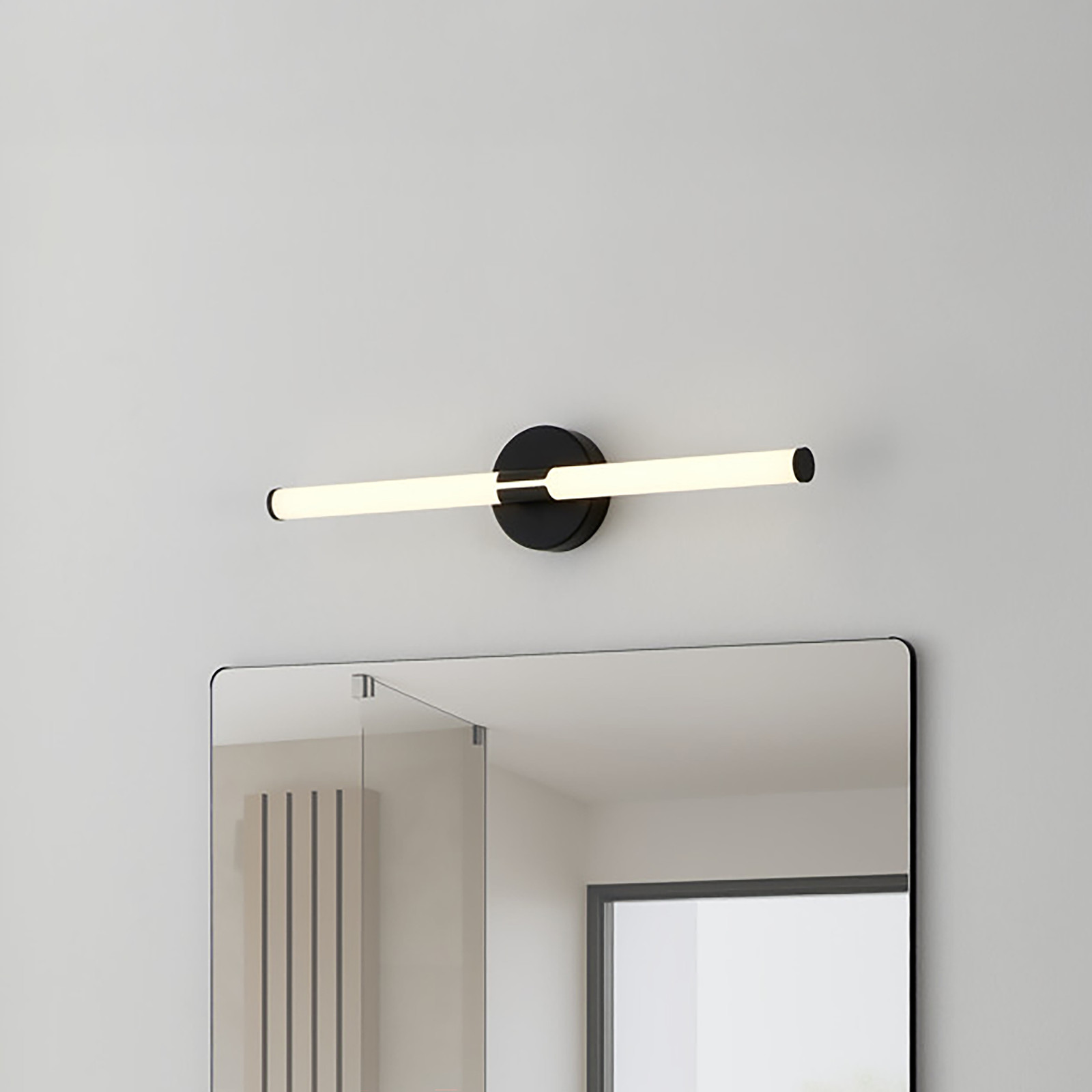 Eglo LED Spiegellamp Ramola zwart Wandlamp voor de badkamer 60 cm