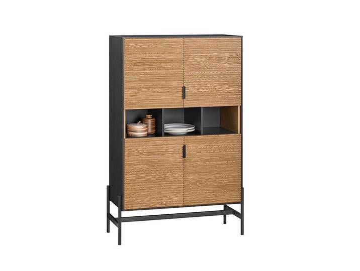 Buffet de Cuisine HFSB03-SCH SoBuy - avec 3 Compartiments Ouverts - 84 x 40 x 132 cm
