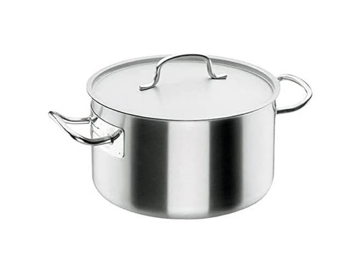 LACOR 50025 Fleischtopf mit Deckel 24 cm Aus lebensmittelechtem Edelstahl gefertigt; hohe Korrosionsbeständigkeit und Haltbarkeit im täglichen Gebrauch