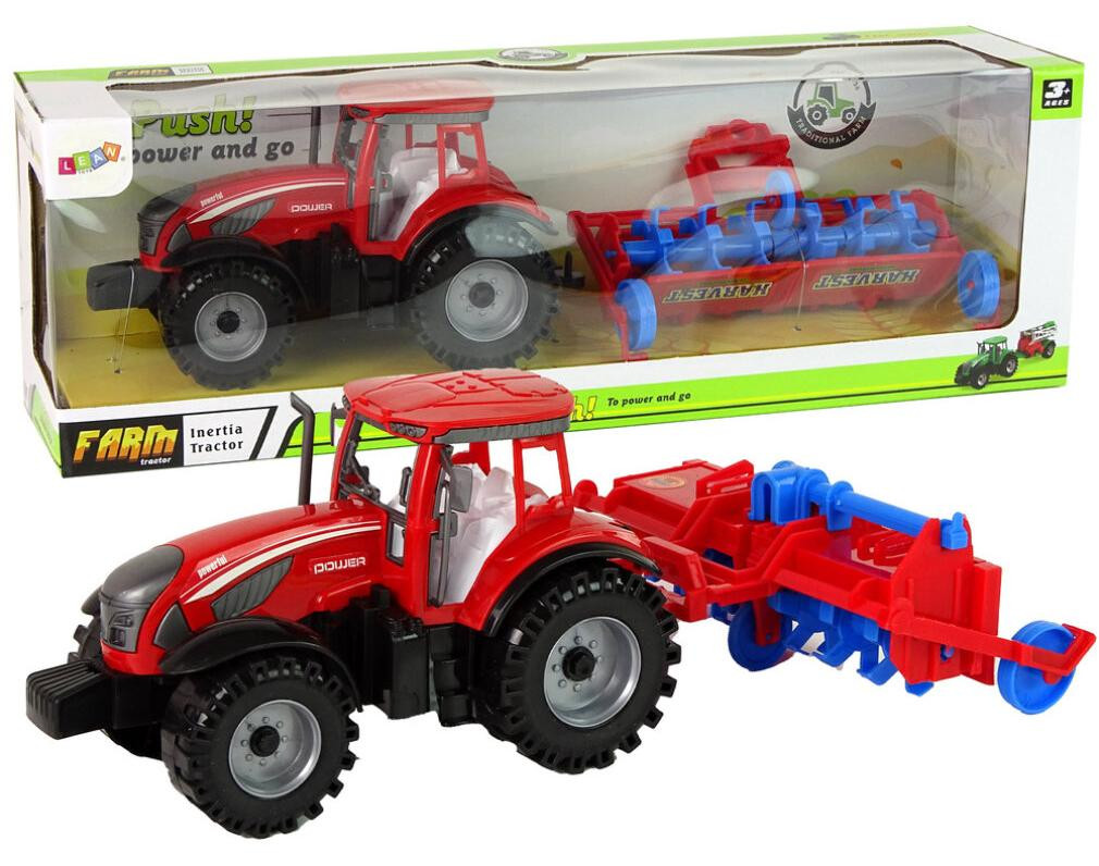 Lean Toys Rode Tractor met Ploegwrijvingsaandrijving