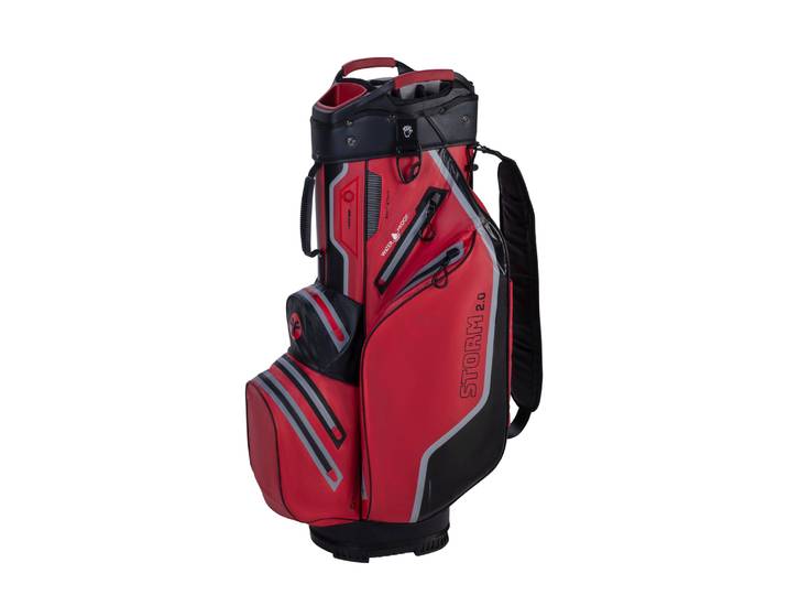 FastFold Cartbag Ultra Dry STORM 2.0 Golftasche wasserdicht rot/schwarz
