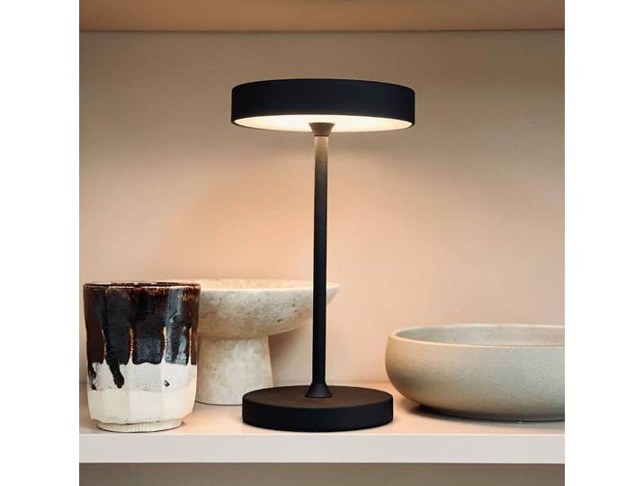 Dyberg Larsen Tischlampe Starlight, dimmbar, schwarz, für Wohn- / Esszimmer, Metall, Design, Tischlampe