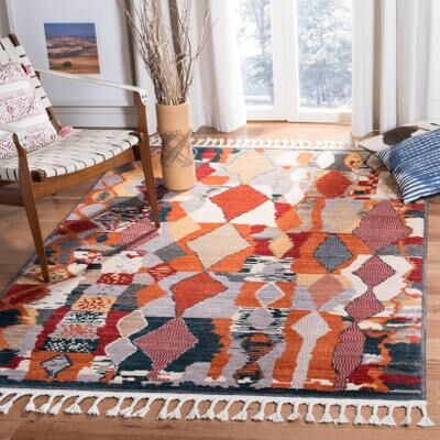 SAFAVIEH Farmhouse Dionne Boho Tribal Polyester Rug