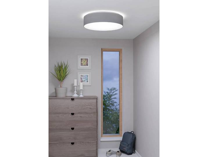 Plafonnier Romao-Z Ø 57cm Gris/Beige Lin LED Module LED