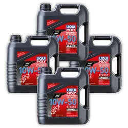 4x Motoröl LIQUI MOLY 1686 Motorbike 4T Synth 10W-50 Street Race vollsynthetisch 4L