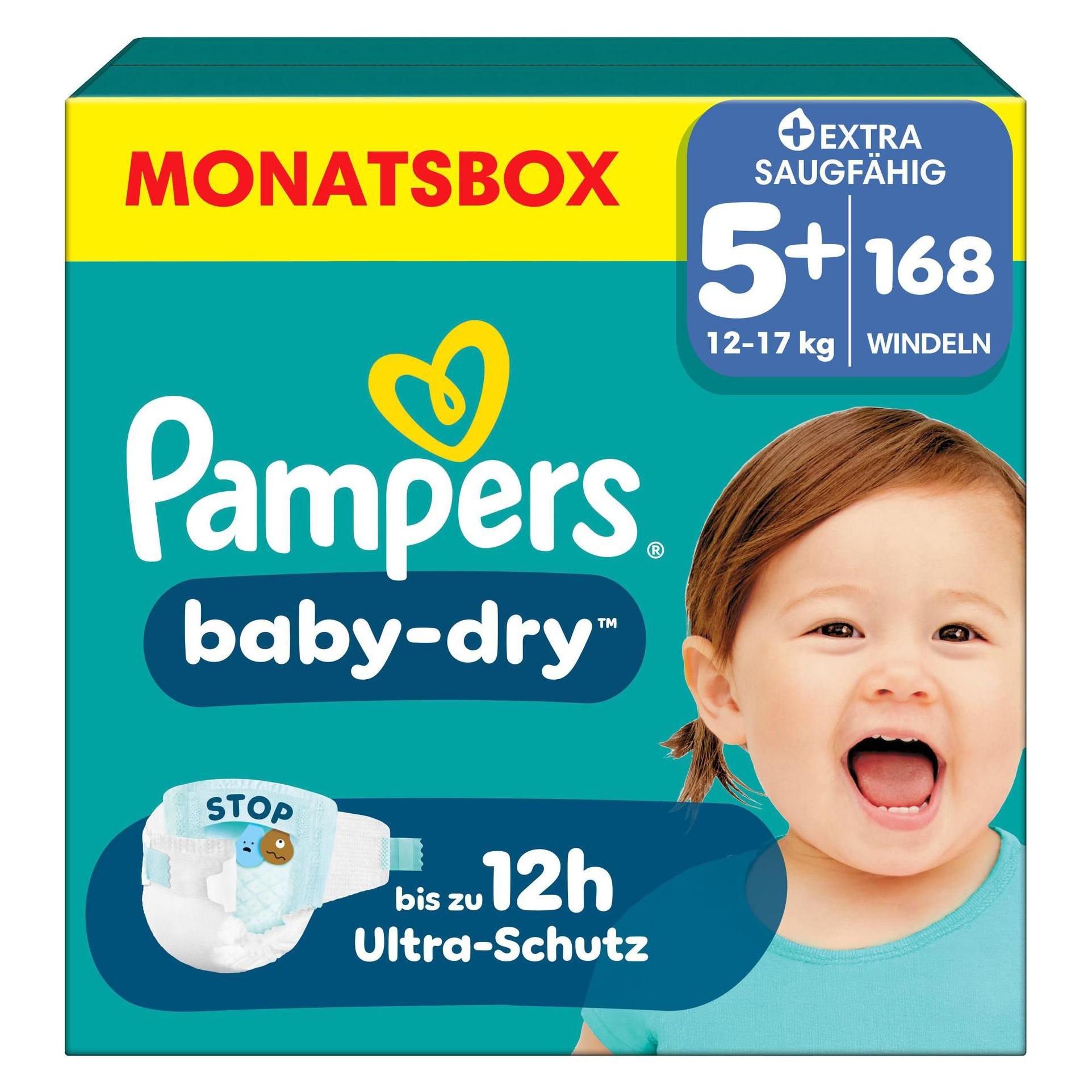 Pampers Baby-Dry (Gr. 5+, Monatsbox, 168 Stk.) (8006540785119)