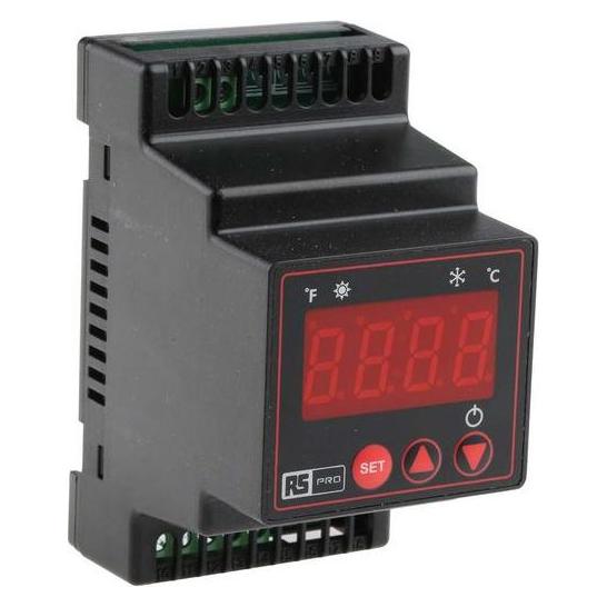 RS PRO On/Off Temp Controller, DINRail, 230V ac (1241057)