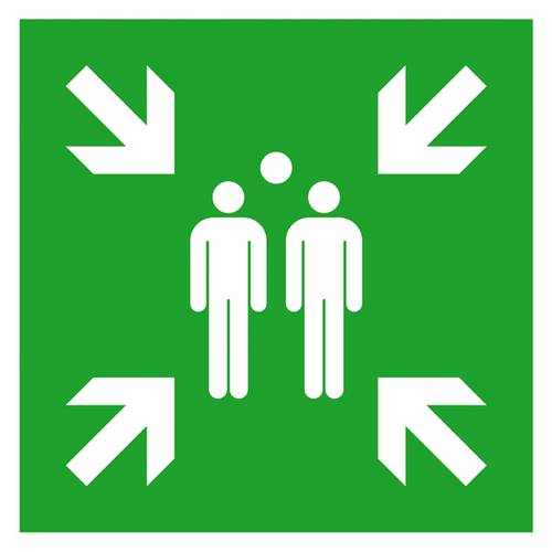 SafetyMarking Fluchtwegschild Aluminium Sammelstelle 11.A2015 (B x H) 600mm x 600mm ISO 7010 1St.