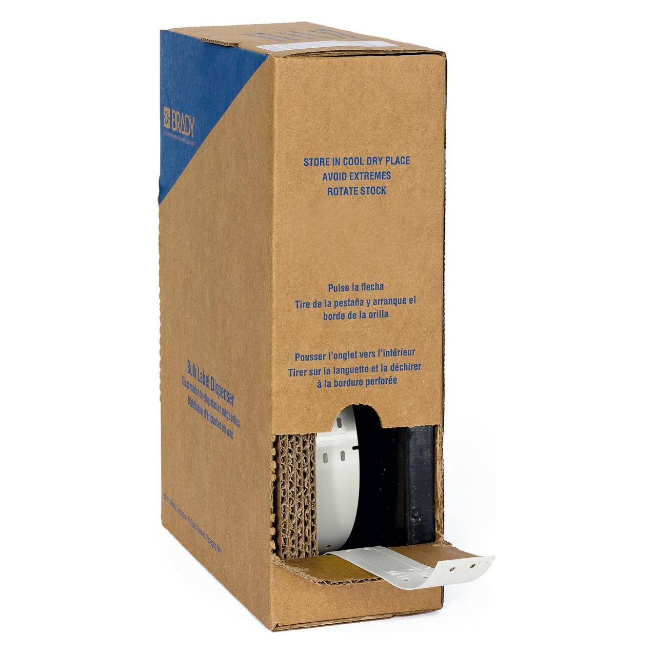 Brady BM-25x75-7643-WT, Heatex Schilder, Weiss, matt, 25.00 x 75.00 mm, nicht klebend, Grossrolle (2 (BM-25X75-7643-WT)