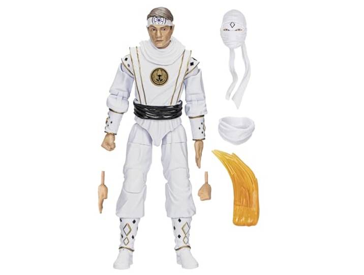 Hasbro Power Rangers x Cobra Kai Ligtning Collection Morphed Daniel LaRusso White Crane Ranger 15 cm