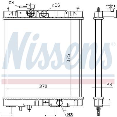 NISSENS Kühler, Motorkühlung 687141 für NISSAN