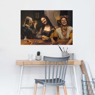 Poster REINDERS "Girls Night Out", braun (farbe bild(er): braun), B:91,5cm H:61cm T:0,1cm, Holzwerkstoff, Bilder, Poster