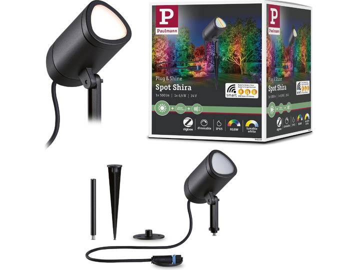 Paulmann Plug & Shine LED Gartenstrahler Shira