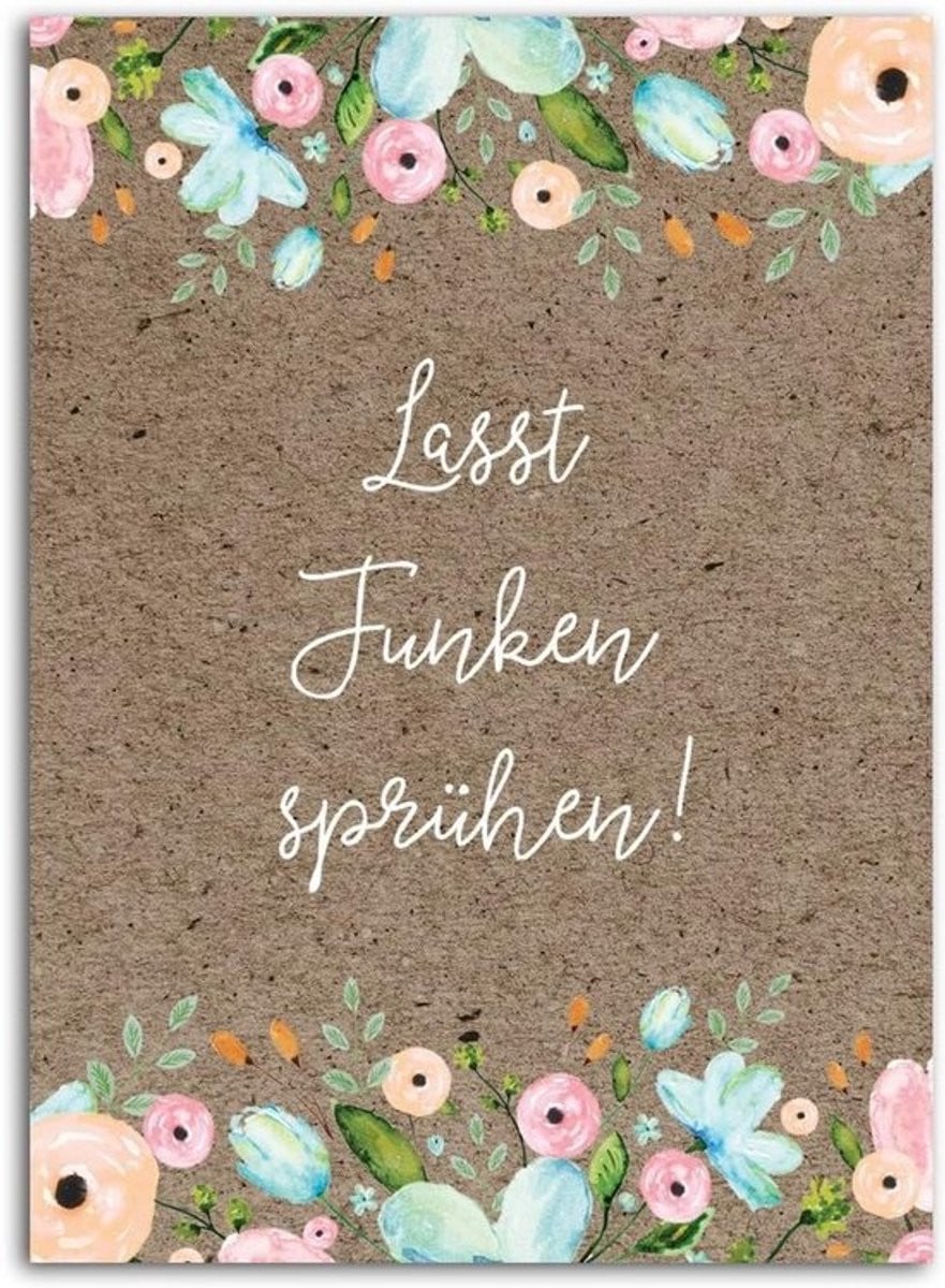 50 stuks Kaarsen kaarten in bruin kraftpapier optiek voor bruiloft decoratie