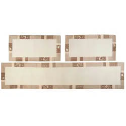 THEKO Wollteppich  Royal Ganges , beige , Viskose , Maße (cm): B: 70 H: 1,3