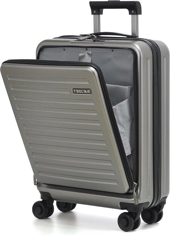 Famanu Handgepäck 20 Zoll mit Laptopfach, TSA-Schloss, geeignet für Fluggesellschaften, 34L Hartschale