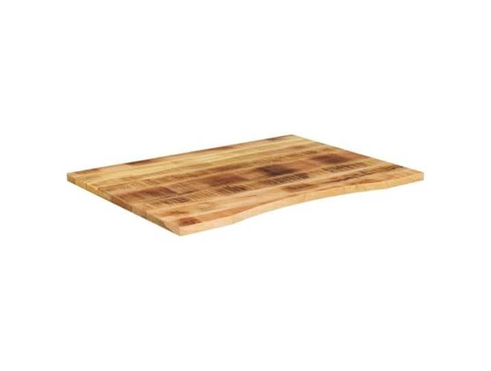 HGPOTUY Schreibtischplatte mit Aussparung 110x80x2,5cm Massivholz Mango Mangoholz, robuste Tischplatte, für Büro- und Esstische, glatte Oberfläche, rustikale Holzmaserung