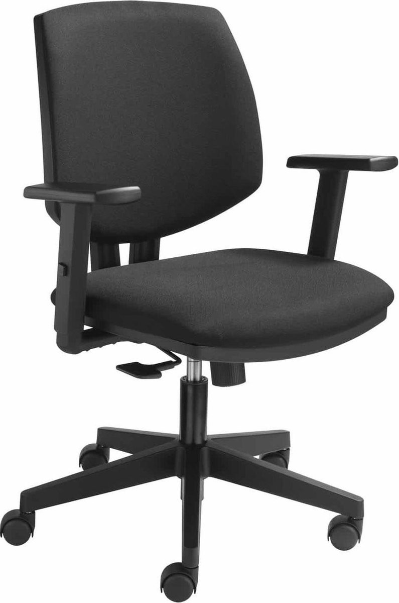 ABC Kantoormeubelen Ergonomische bureaustoel met armleuningen zwart