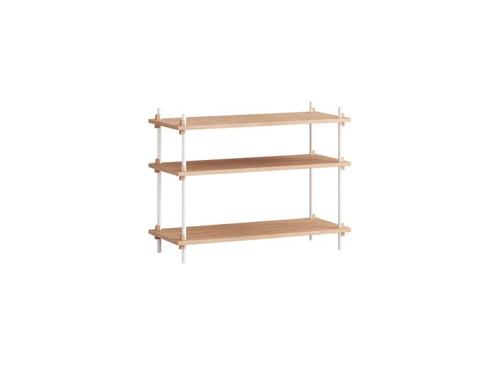 MOEBE Shelving System Classic Regal Eiche-white, 86x65x35 cm, S.65.1.A