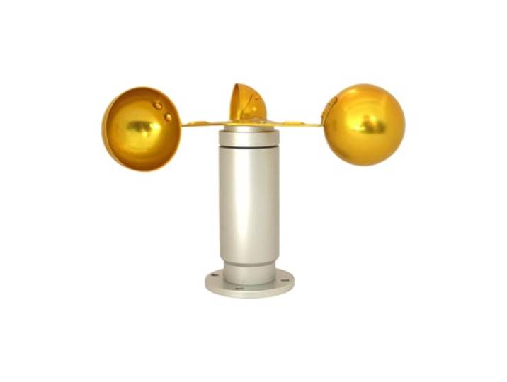Drei Tassen Windgeschwindigkeitsmesser Ventilator Messgerät Zubehör Aluminiumlegierung(Yellow silverbase no circuit)