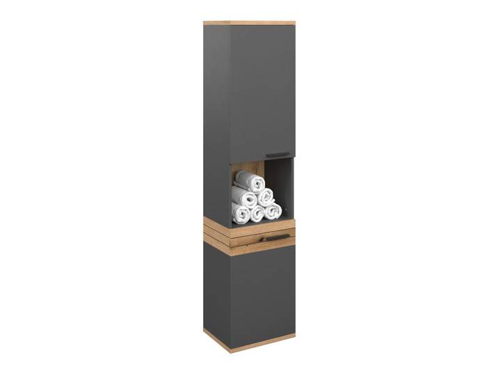 Badezimmer Hochschrank Cotia Cotls 40x170 cm Anthrazit