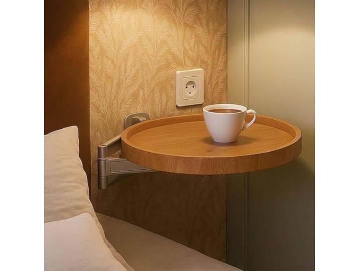 HGYNBCP An der Wand montierter Klapptisch, runder ausziehbarer Couchtisch, platzsparend(003)