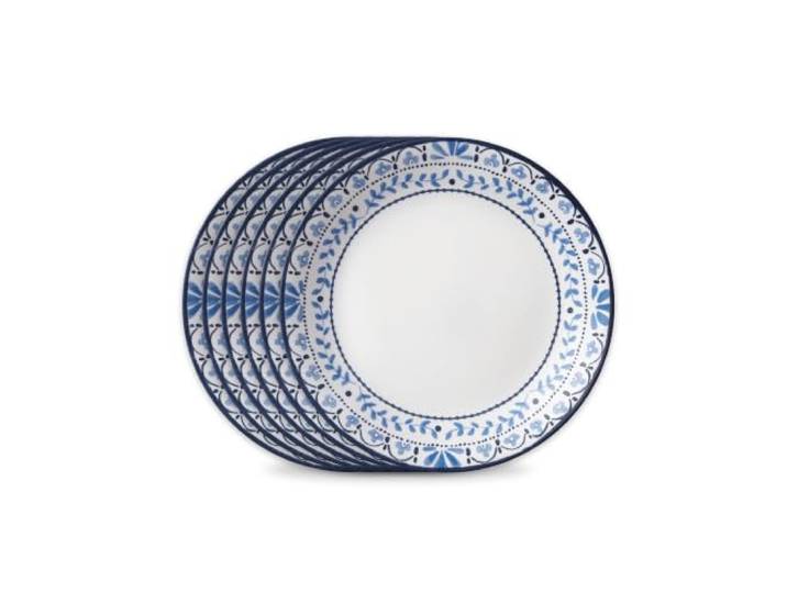 CORELLE 6-Piece Splitterfest Geschirr-Set, Portofino-Muster, Glas