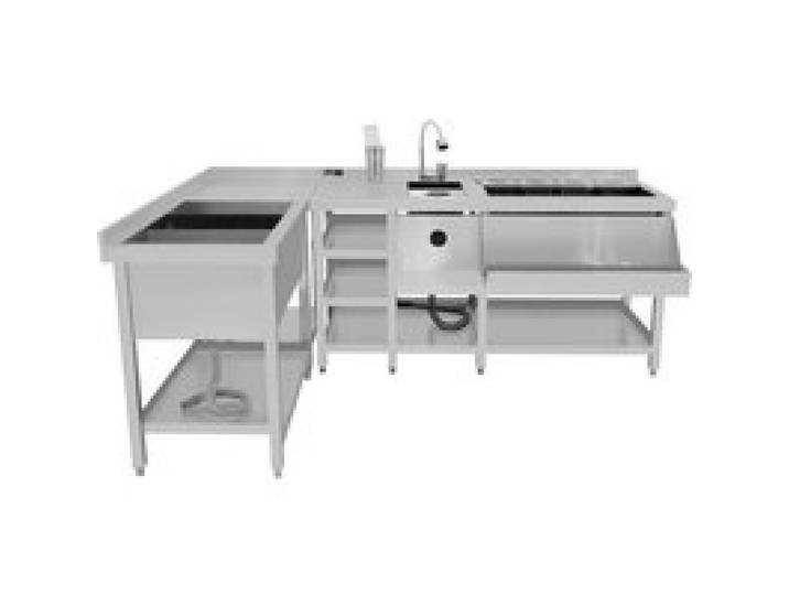 Station Cocktail Modulaire en Inox Deluxe Bac de Glace Isotherme & Unité d’Angle