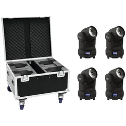 EUROLITE Set 4x LED TMH-X1 Moving-Head Beam + Case