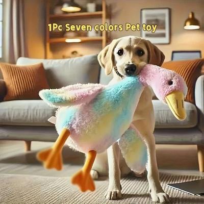 Uplifted Finds Soft Colorful Duck Plush Toy Pet Companion Anxiety Relief Buddy multicolor