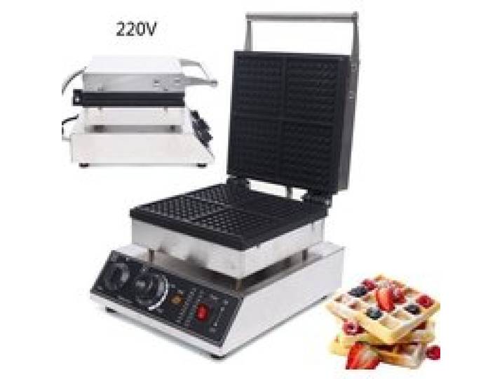 220V 4 grilles Gaufrier Commercial Machine à Gaufres Électrique Antiadhésive 2000W
