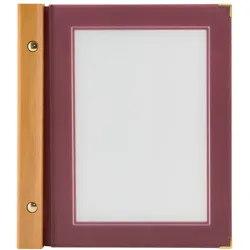 Securit® Speisekartenhülle A5 "Wood" - Bordeaux - 4 Ansichten
