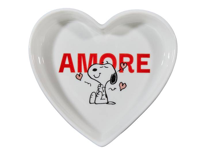 Assiette décorative Amore 10 x 2 x 10cm Blanc/Blanc