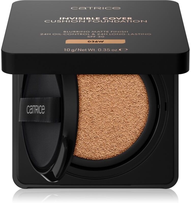 Catrice Invisible Cover Cushion Foundation mattifying cushion foundation SPF 30 shade 036W 10 g