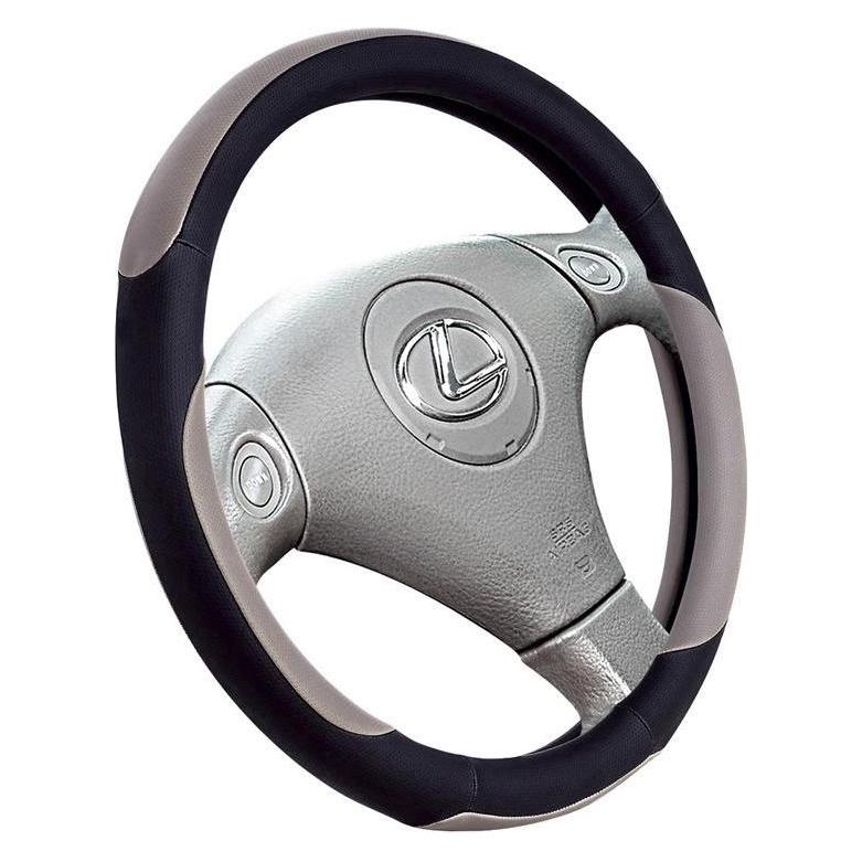 Autoserio STEER WHEEL COVER HB-27515/4 BLACK/GREY (HB-27515/4)