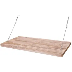 Mendler Wandtisch HWC-H48, Wandklapptisch Wandregal Tisch mit Tafel, klappbar Massiv-Holz ~ 120x60cm