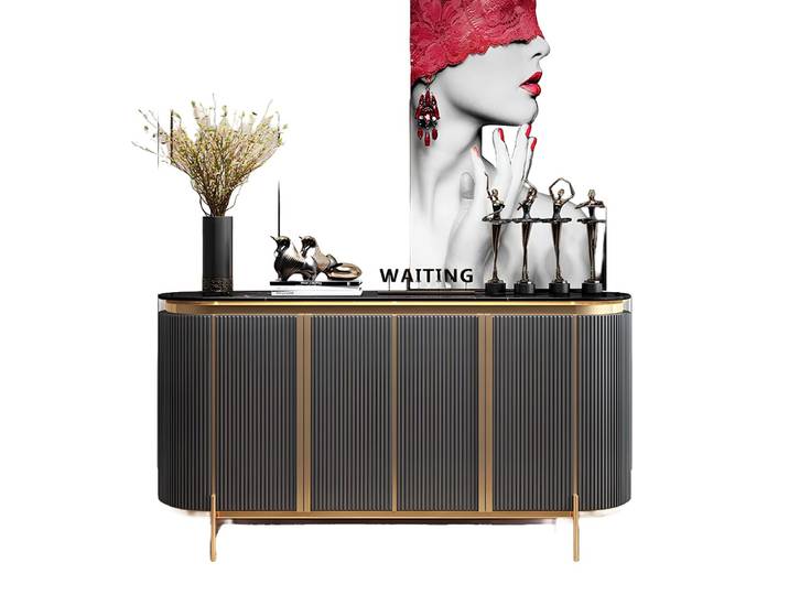 Xlmoebel Sideboard Hochglänzendes Designer-Sideboard mit elegantem Stauraum (Sideboard), Hergestellt in Europa