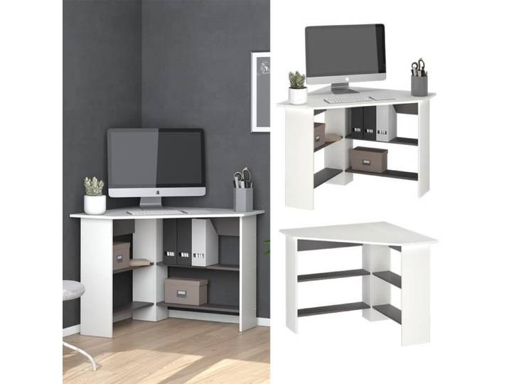 Bureau d'angle Arion 90x90cm Blanc Vicco 36480