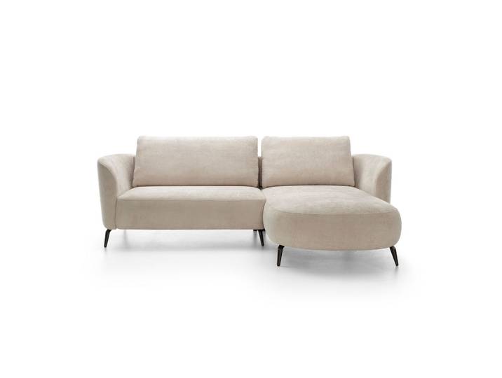 ECKSOFA VICO Beige Chenille mit Schlaffunktion