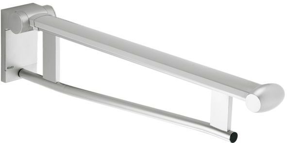 Keuco Waschtisch Stützklappgriff Plan 34902170638 650 mm, Alu silber eloxiert/lichtgrau, Plan Care