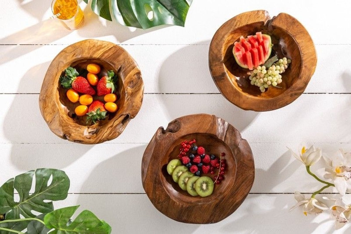 Invicta Interior Massieve kom NATURE ROOT van natuurlijk teakwortelhout, 30 cm