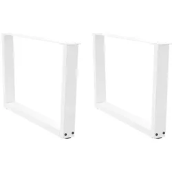 Helloshop26 - Set mit 2 verstellbaren V-förmigen Couchtischbeinen zur individuellen Gestaltung Ihrer Möbel 70 x 42–43,3 cm weißer