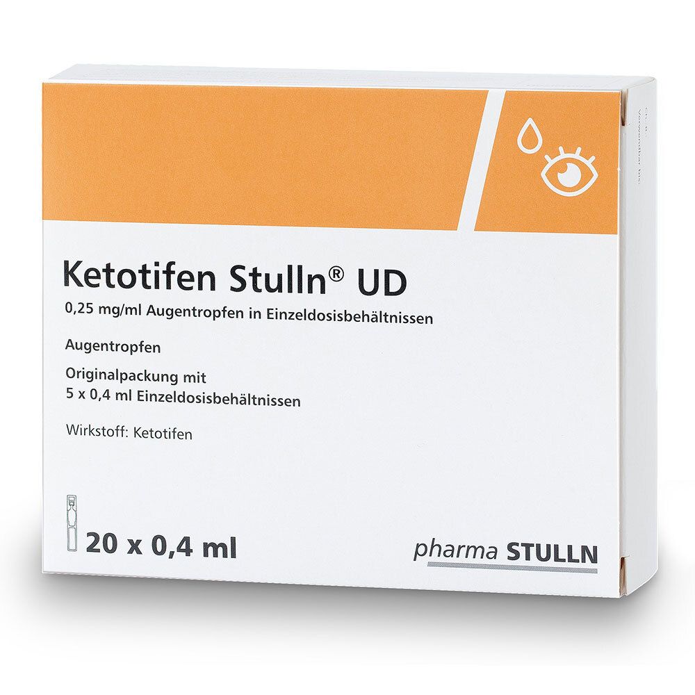 Ketotifen Stulln UD Augentropfen Einzeldosispip. 20x0,4 ml Einzeldosispipetten