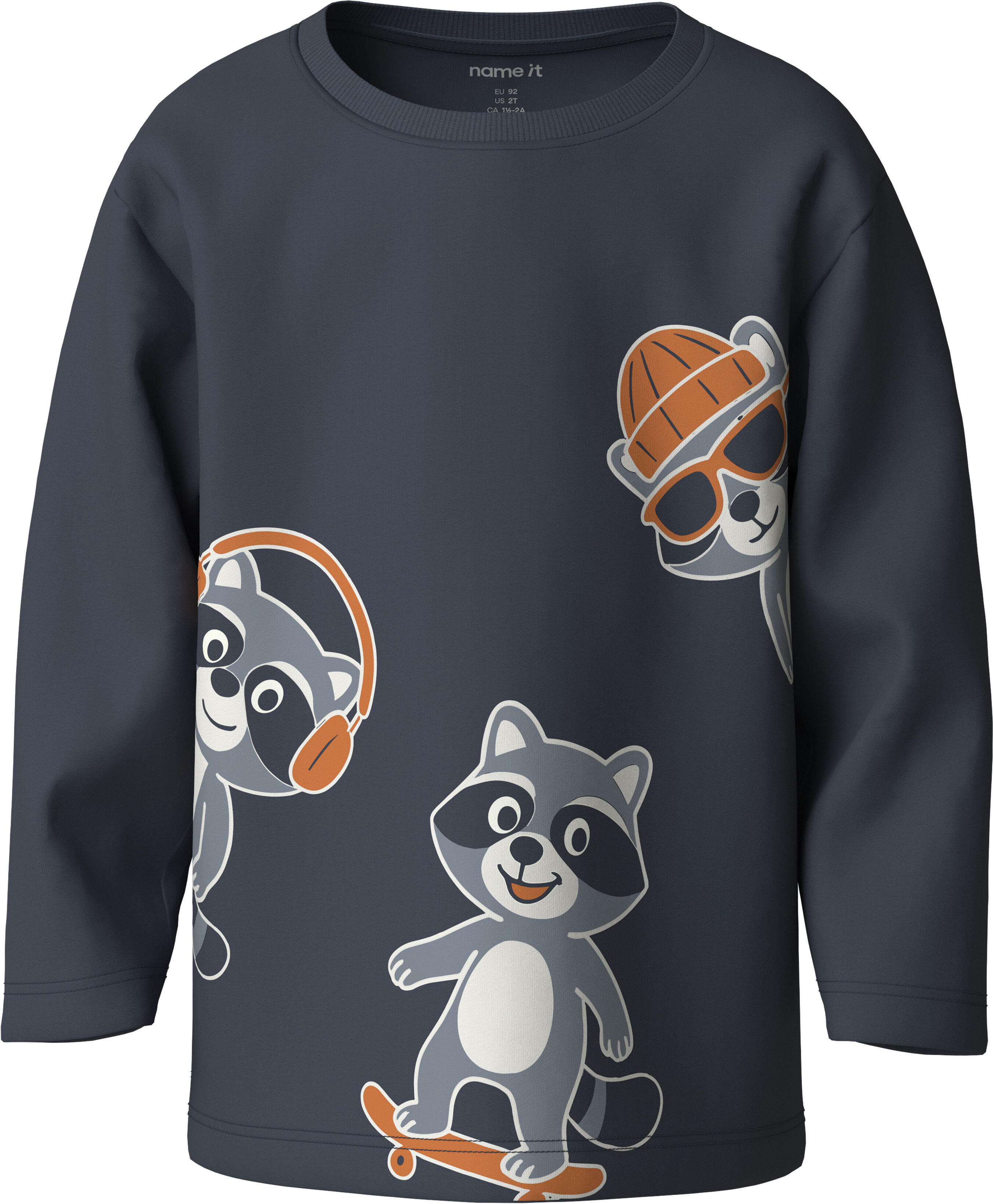 Langarmshirt NAME IT "NMMVILASSE 2P LS NREG TOP", Jungen, Gr. 104, ombre blau pack:tradewinds, skater, Jersey, Obermaterial: 100% Baumwolle, bedruckt, Basic normal, Rundhals, Shirts Langarmshirt, Baumwolle ombre blau pack:tradewinds, skater 104