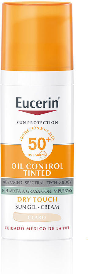 Eucerin Protection Solaire contrôle de l’huile toucher sec gel-crème couleur SPF50+ #clair