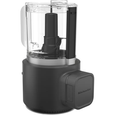 KITCHENAID Zerkleinerer "5KFCR531BM", schwarz (matt schwarz), B:14,5cm H:26,55cm T:18,39cm, Zerkleinerer, mit Akku
