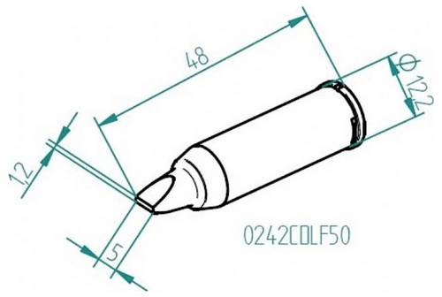 Ersa 0242CDLF50 Lötspitze Spitzen-Größe 5mm Inhalt 1St.